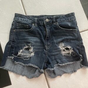 Just USA Blue Distressed Jean Shorts